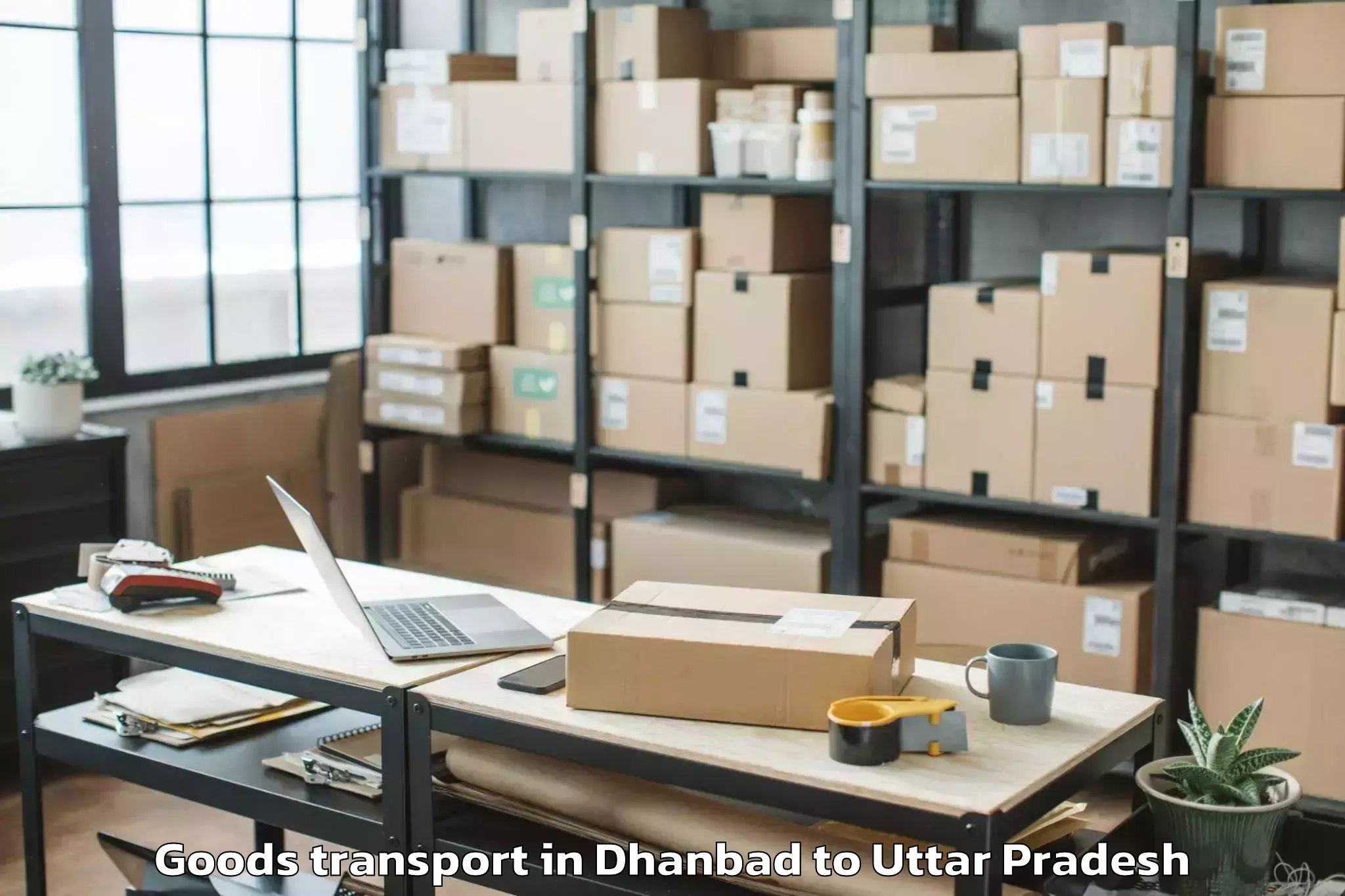 Expert Dhanbad to Ghosi Goods Transport